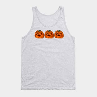 Three Big Halloween Horror Pumpkins Tank Top